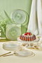 Hermia Mina Set de Platos de Postre con Soporte, 7 Piezas